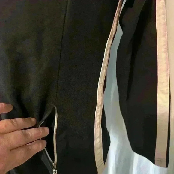 Drapers And Damon’s Full Zip Track Jacket. Size S. Womens. Black. White Stripe. - Picture 3 of 8